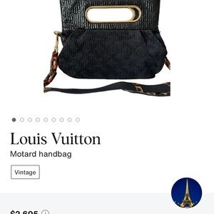 Louis Vuitton Black and Gold Motard Shoulder Bag